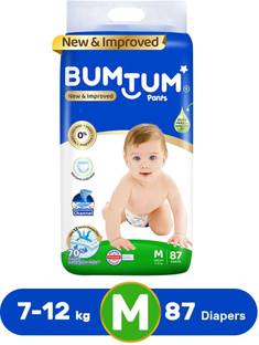 BUMTUM Baby Diaper Pants Double Layer Leakage Protection High Absorb Technology - M
