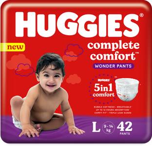 Huggies Wonder Pants with Bubble Bed Technology Diapers - L (42 Pieces) - L
