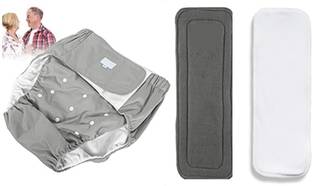 Salma's Tinytots Adjustable, Washable, Reusable Diapers for Adult, Bedwetting Incontinence underwear, Protector & Underpad For Men,Women & Adult diapers Comes With 4 Layered Microfiber Insert Adult Diapers - XL