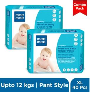 MeeMee Baby Diaper Pants, Wetness Indicator, Leakage Protection, High Absorb Technology - XL