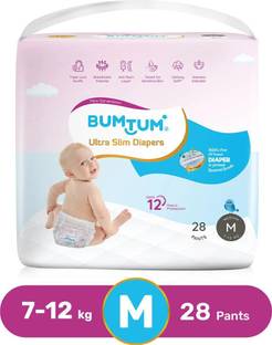 BUMTUM Ultra Slim Baby Pull-Up Diaper Pants- M-28 - M - M