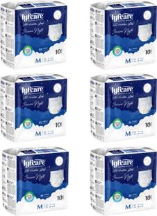 lyfcare Secure Night Overnight Pull Up Adult Diaper Pants Style – Waist Size (24-44”) Adult Diapers - M