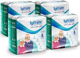 lyfcare Pull-Up Pants | Waist Size (30-39 Inch) Adult Diapers - L