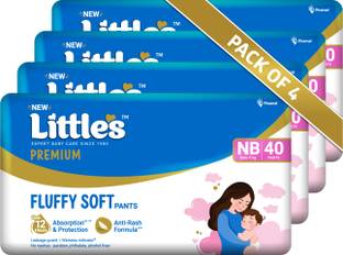 Little's Comfy Baby Pants Diapers with Wetness Indicator and 12 hours Absorption | Monthly Pack | - New Born