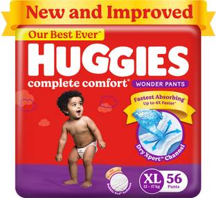 Huggies Complete Comfort Wonder Pants, India's Fastest Absorbing Diaper | - XL