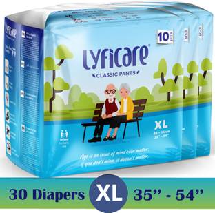lyficare Classic Pants | Waist Size (35-54 Inch) Adult Diapers - XL