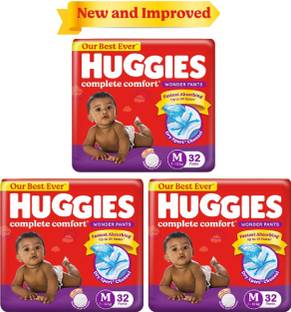 Huggies Wonder Pants Medium (M) Size Baby Diaper Pants M-32 (PACK OF 3) - M