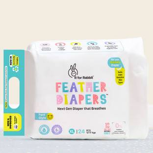 R for Rabbit Feather Diaper Pants Size XL Pack of 24 - XL