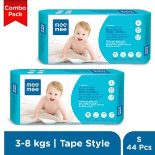 MeeMee Premium Breathable Baby Diaper pants with Wetness Indicator small size - S