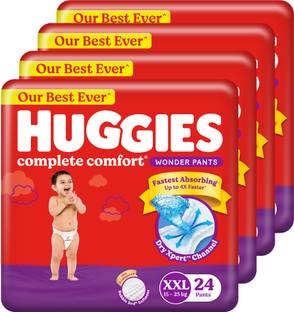 Huggies Complete Comfort Wonder Pants,India's Fastest Absorbing Diaper(XXL 24X4) - XXL
