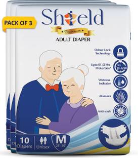 SHIELD Premium Tape Style | Pack of 3 | Adult Diapers - M