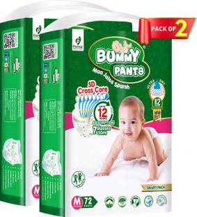 BUMMY PANTS Premium Fresh Baby Diaper Pants M Medium for Baby upto 7 to 12 kgs - M - M