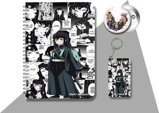 craft maniacs MUICHIRO TOKITO DIARY & BADGE & KEYCHAIN Pen Gift Set