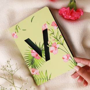 Doodle Initial V lasercut Notebook, B6 (6.69 X 4.72 X 0.5 Inches), 200 Pages, 80 GSM, Diary for Women B6 Notebook Ruled 192 Pages