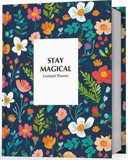 Zaslan Undated Daily & Journal to Schedule Day, To-Do List, 2025 Regular Planner 160+ Stickers 231 Pages