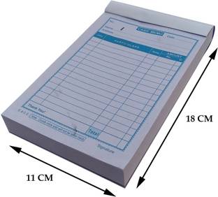S P EDUCAATION Cash Memo BILL BOOK 100 +100 CARBON Pages ( 18X11 CM ) A5 Cash Memo Unruled 200 Pages