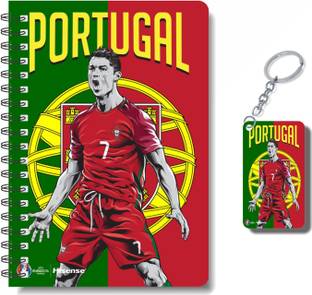 craft maniacs FOOTBALLER DIARY & KEYCHAIN A5 Diary RULED 100 Pages