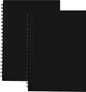 TWONE 2 Pack Sketch Notebook,A4 Spiral Blank Notebook Plain Notepad A4 Notebook Blank 100 Pages