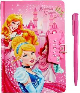 AuM Disney Princess Notebook/Diary with Pen Return/ Birthday Gift for Kids Regular Notebook Rulled 50 Pages