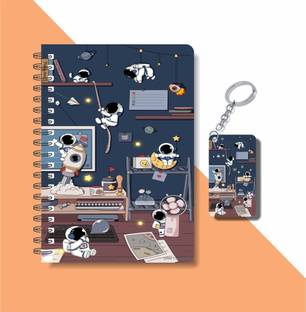 craft maniacs SPACE DIARY & KEYCHAIN A5 Diary RULED 120 Pages