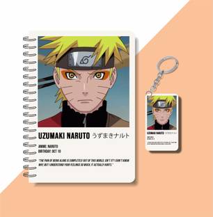 craft maniacs NARUTO DIARY & KEYCHAIN A5 Diary RULED 100 Pages