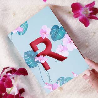 Doodle Initial R lasercut Notebook, B6 (6.69 X 4.72 X 0.5 Inches), 200 Pages, 80 GSM, Diary for Girls B6 Notebook Ruled 192 Pages