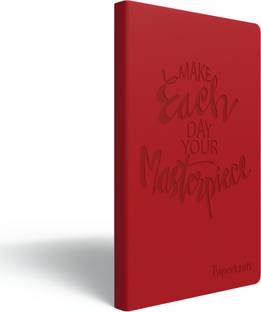 Paperkraft Red Debossed A5 Notebook Unruled 192 Pages