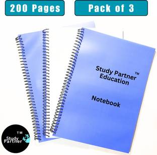 S P EDU NOTEBOOK SPIRAL NOTEBOOK combo size A4 Notebook UNRULED 200 Pages
