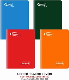 NEELGAGAN Ledger Pocket Size (No. 0), Soft Cover Plastic (PVC) (9.5 X 12.5cm) Regular Notebook Ruled 128 Pages