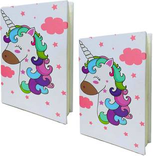 Neel 2Pcs Diary for Kids A6 Dairy 160 Ruled Pages Notebook for Kids Pocket Diary A6 Notebook Hardbound Small Return Gift Set for Kids Ruled Personal Diary for Girls 160 Pages