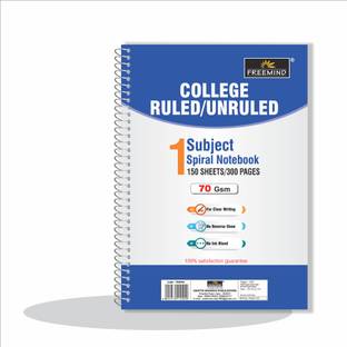 FREEMIND Spiral notebook A4 Notebook Single Line 300 Pages