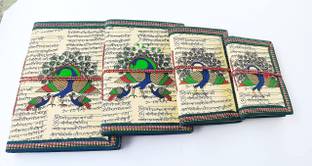 Badgoti Handicrafts Handmade peacock Diary Set of 4 Regular Diary UNRULING 300 Pages