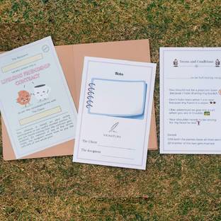 TREASURE TALES Contracts & Certificates |LifeLong Friendship Contract A4 Journal Unruled 3 Pages