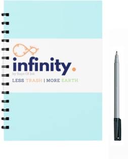 Rays Of Ink Re-writable Eco-Friendly A4 Notebook Plain Sheets 40 Pages