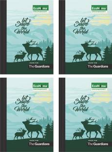 ECONAMA Case Bound B6 Size Note Book 192 Pages Single line Memo Notebook Pack of 4 B6 Memo Book Single Line 192 Pages