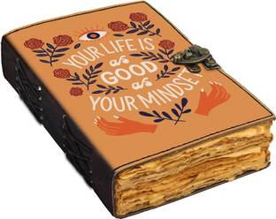 DI-KRAFT Love valentines theme leather jurnal with antique pages A5 Journal unruled 200 Pages