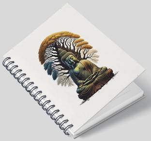 AccuPrints Buddha wiro Diary A5 Diary Ruled 200 Pages
