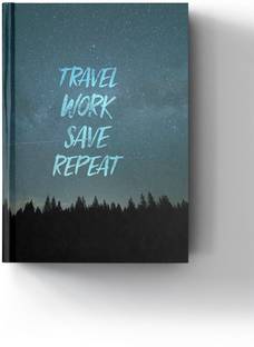 Macmerise Travel Work Save Repeat A5 Diary Ruled 100 Pages