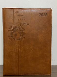 Anicca Premium Tan Idea Planning Success Sunday Separate Executive Leatherette 2026 B5 Diary Ruled 365 Pages