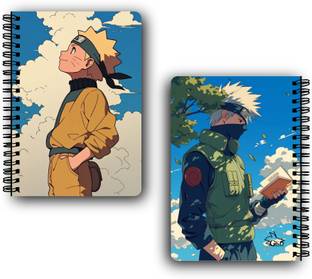 Goku Ki Dukan Naruto Kakashi Anime Diary | 100Gsm Off-white Paper | Free Naruto Sticker A5 Diary unruled 120 Pages