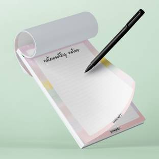 Mimikry Daily Notepad Undated 120 GSM Tear-Off Planning Sheets, Checklist Productivity A5 Note Pad Ruled 50 Pages