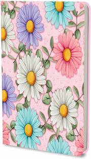 The Red Prints Colorful Daisy Diary for Writing | Notebook A5 Notebook plain 200 Pages