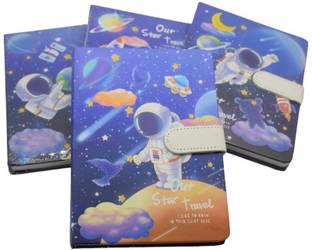 AARVI Outer Space Theme Diary with Magnetic Closure for Kids, Boys,Girls A5 Diary Ruled 96 Pages