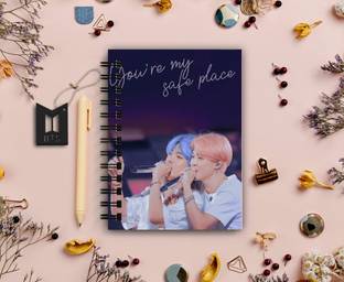 DI-KRAFT BTS Printed Diary for Home and office use A5 Diary Unruled 160 Pages