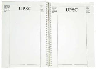 upsc NA A4 Note Book spiral upsc mains answer writing booklet 70gsm quality(transparent cover) 300 Pages