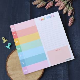 Mimikry WeekMaster - Weekly Planner Undated 120 GSM Tear-Off Sheets, Productive Planning Regular Note Pad Multi-Sectional 50 Pages