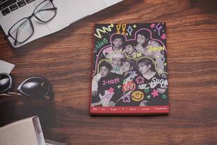 caaju Bts K-pop Army Notebook A5 Notebook Ruled 160 Pages