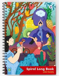 Target Publications Spiral Notebooks | A4 Size Paper|Single Line Copy | 8.27 x 11.69 inch | GSM 58 | Regular Notebook Ruled 300 Pages