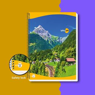 NAVNEET Youva Spiral Book 21x29.7 cm A4 Notebook Unruled 172 Pages