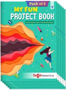 Target Publications Project Books for Kids | Project Papers for School, College & Home | 32 Pages A4 Size | 1 Side Ruled & 1 Side Colored Plain Page | Single Line Project Sheets with Colorful Pages | Set of 6 Books Regular Notebook 1 Side Ruled & 1 Side Colored Plain 96 Pages